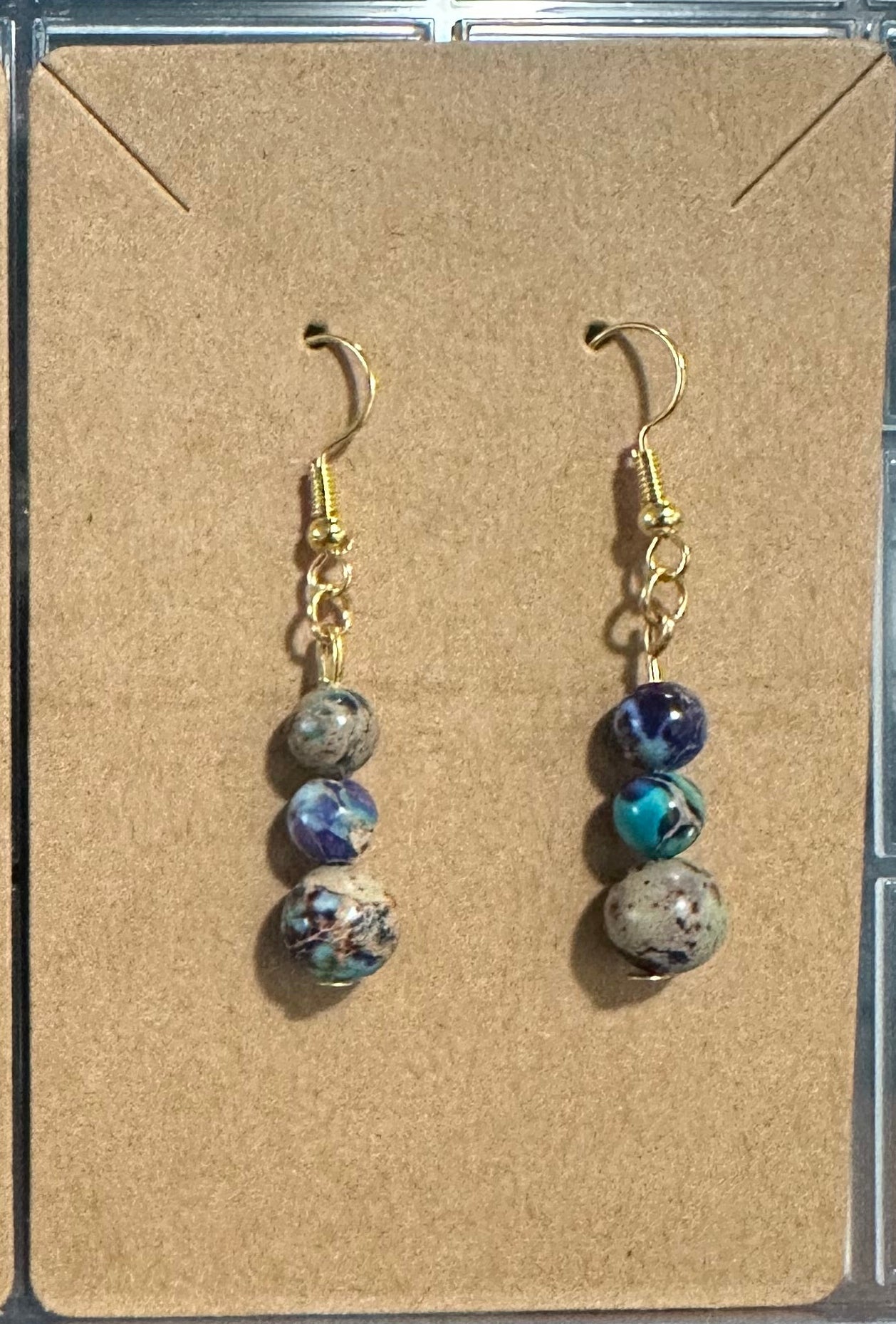 Sea Blue Imperial Jasper Earrings