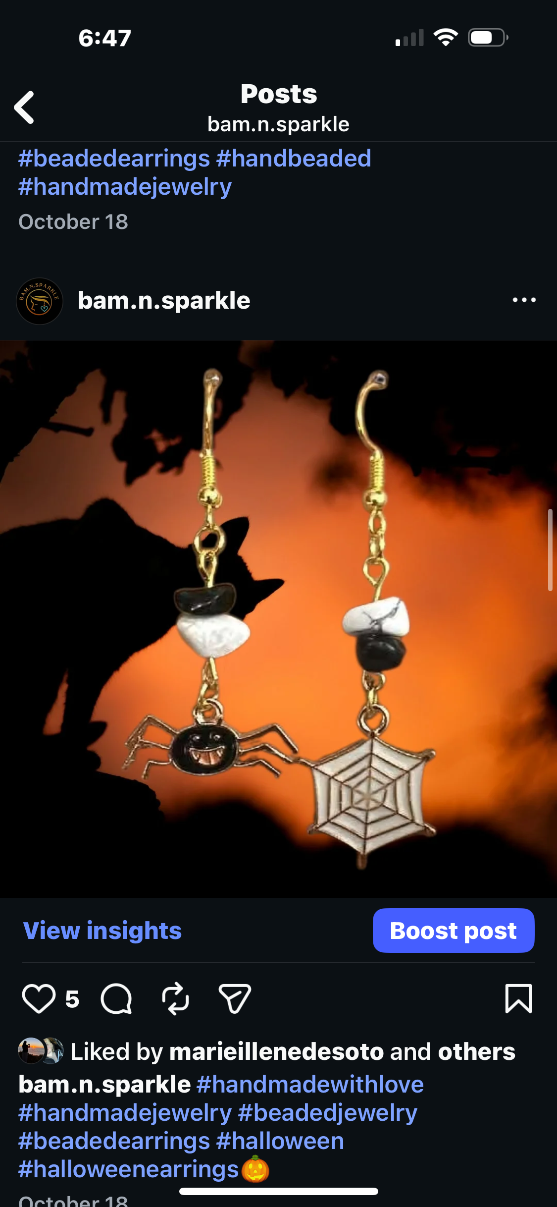 Halloween Dangle Earrings